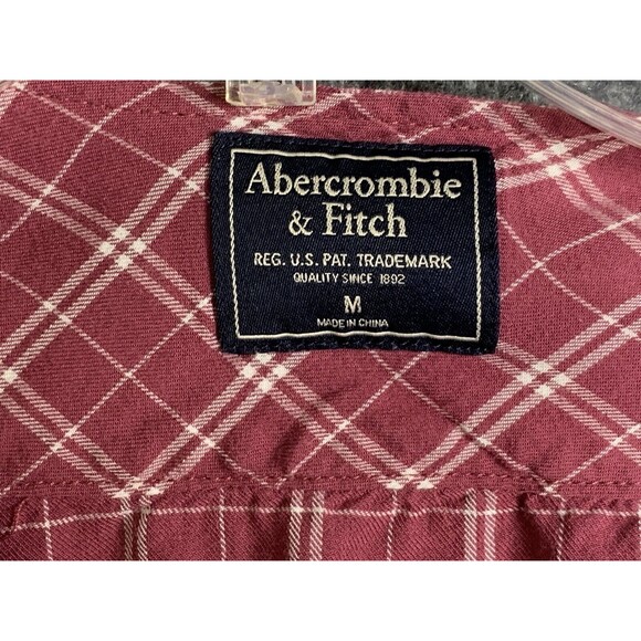 Abercrombie & Fitch Crop Wrap Top Long Sleeve Pink M Plaid Side Tie Soft Viscose - Picture 4 of 11